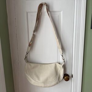 Urban Originals by Anthropologie Luna Slouchy Cream Bag with Fabric Strap